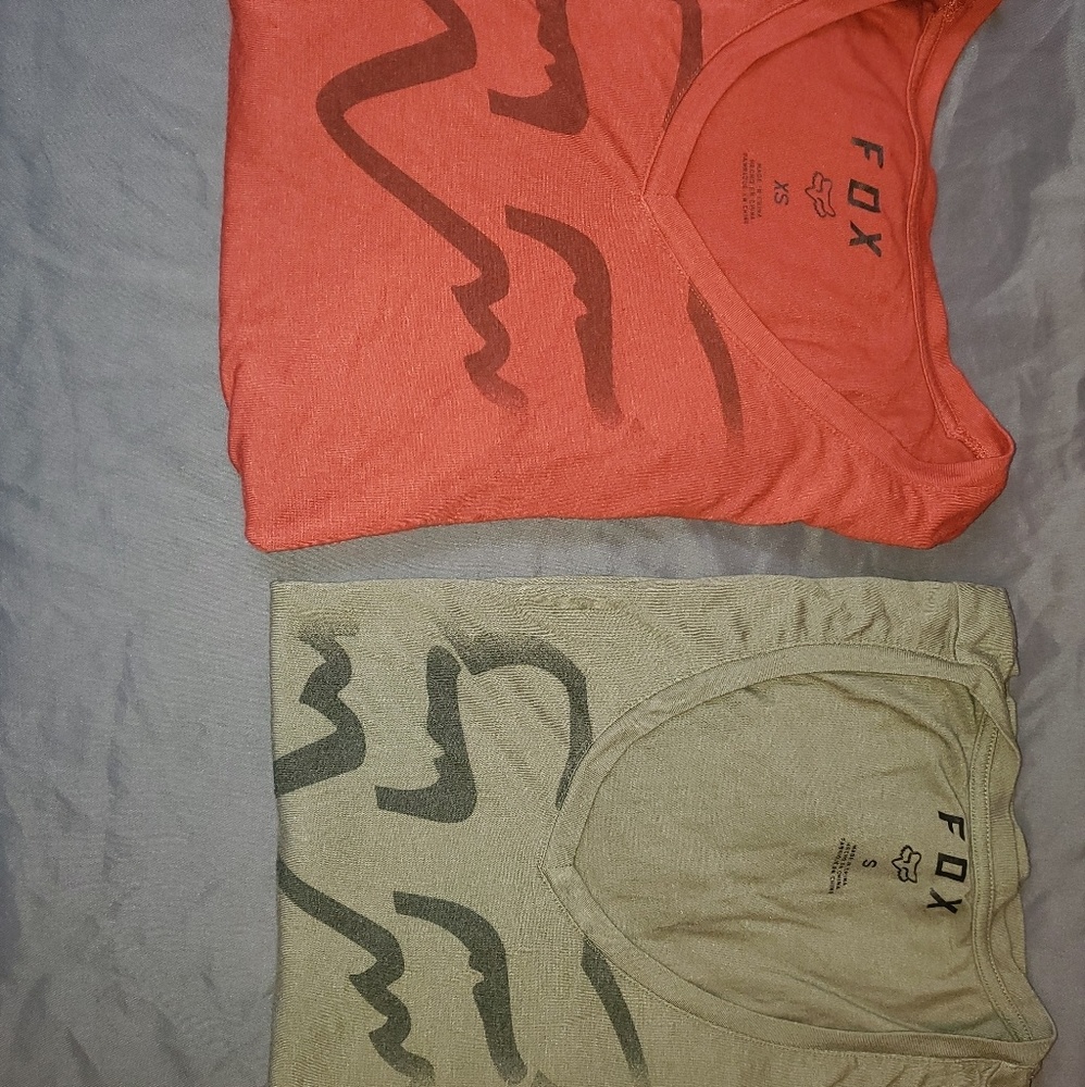 2 Fox Racing tee shirts